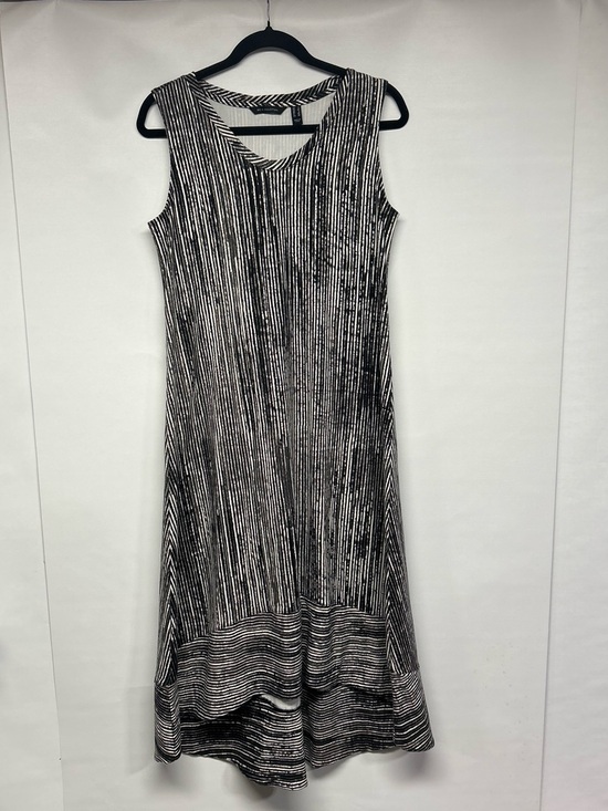 H by Halston Dresses & Skirts - H by Halston Black and White Striped Sleeveless Midi Dress